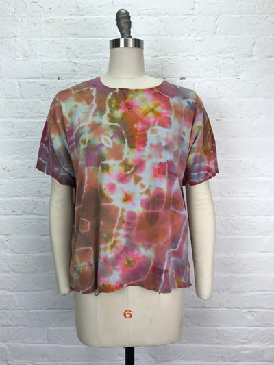 Juni Short Sleeve Shirt in Late Summer Glitch - Cloud Candy