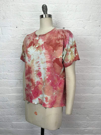 Juni Short Sleeve Shirt in Peachy Tangle - One size - Cloud Candy