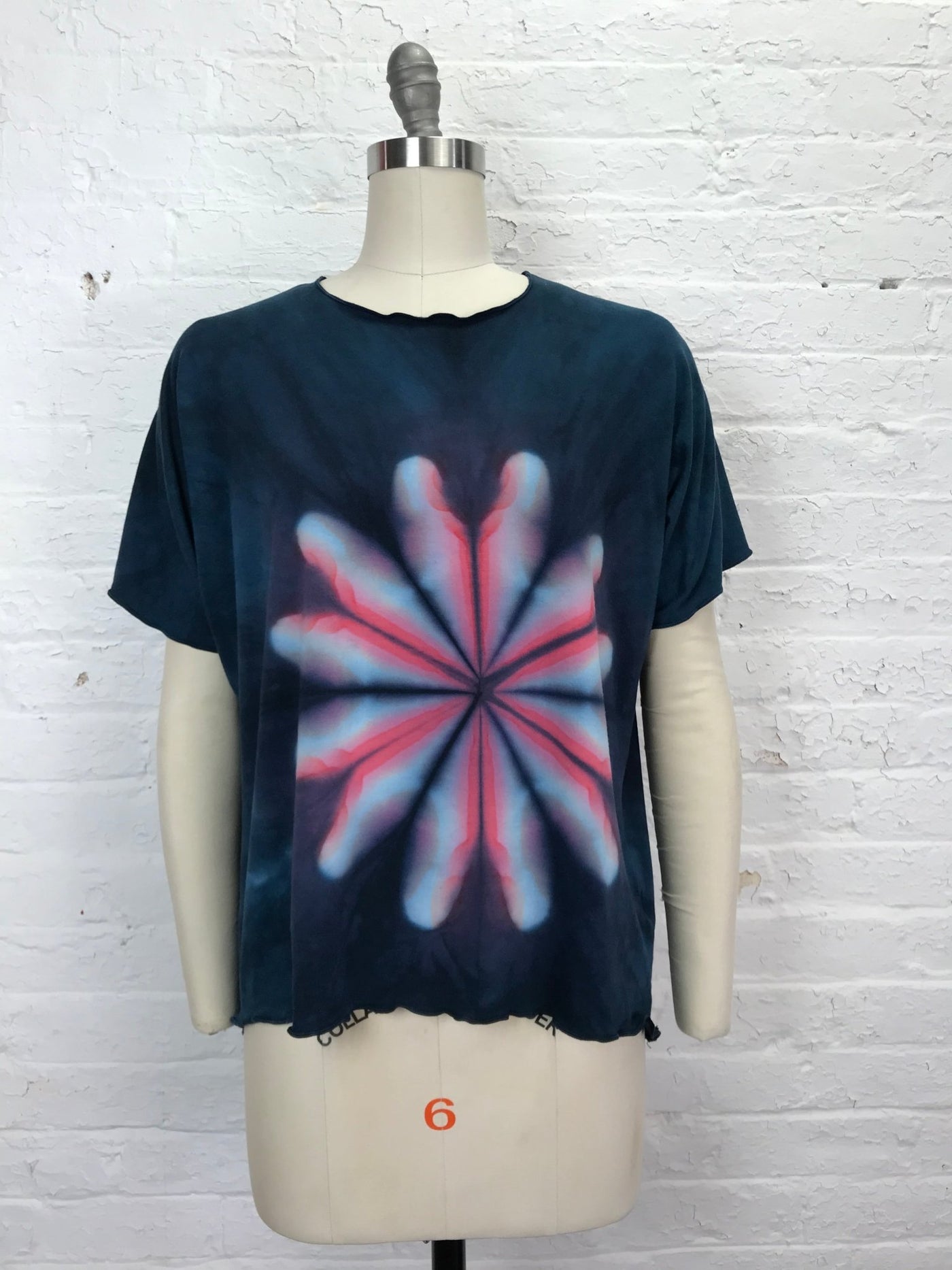 Juni Short Sleeve Shirt in Pink Pinwheel Blossom - One Size - Cloud Candy