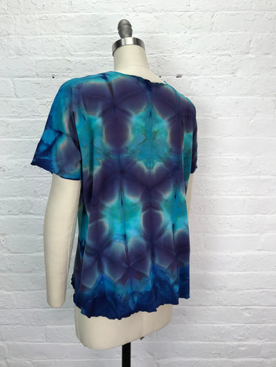 Juni Short Sleeve Shirt in Tidepool Mirage - Cloud Candy