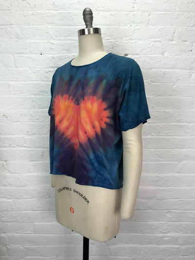 Juni Short Sleeve Top in Hearts on Fire - Cloud Candy