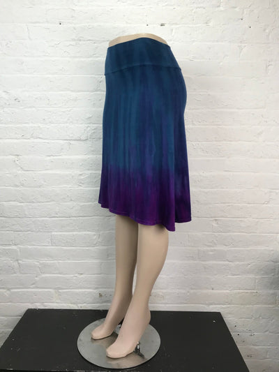 Knee Length Skirt in Midnight Aurora - Cloud Candy