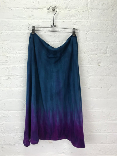 Knee Length Skirt in Midnight Aurora - Cloud Candy
