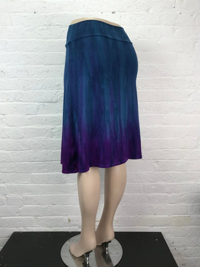 Knee Length Skirt in Midnight Aurora - Cloud Candy