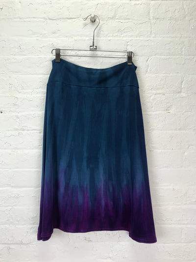 Knee Length Skirt in Midnight Aurora - Cloud Candy