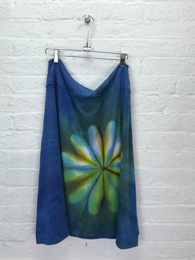 Knee Length Skirt in Sunburst Bloom - Cloud Candy