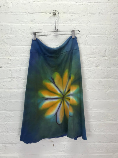 Knee Length Skirt in Sunburst Bloom - Cloud Candy
