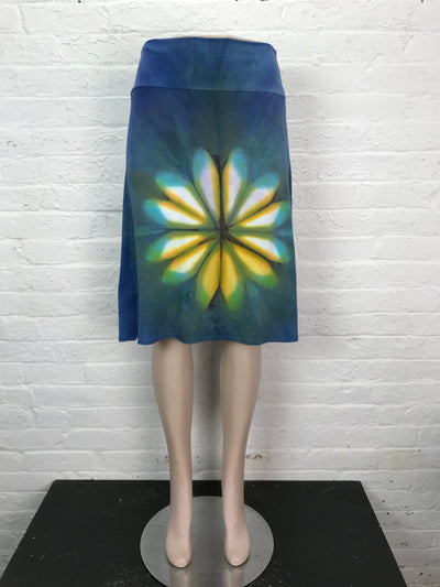Knee Length Skirt in Sunburst Bloom - Cloud Candy