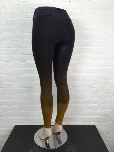 Leggings in Eggplant Ochre Ombré - Small - Cloud Candy