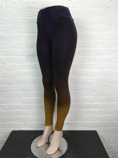 Leggings in Eggplant Ochre Ombré - Small - Cloud Candy
