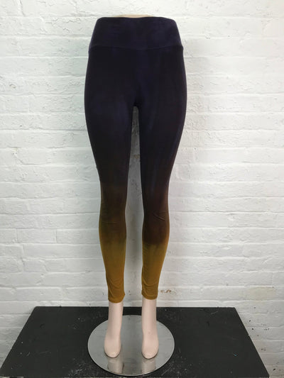 Leggings in Eggplant Ochre Ombré - Small - Cloud Candy