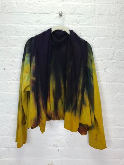 Lightweight Cropped Fleece Swing Jacket in Mossfire - Cloud Candy