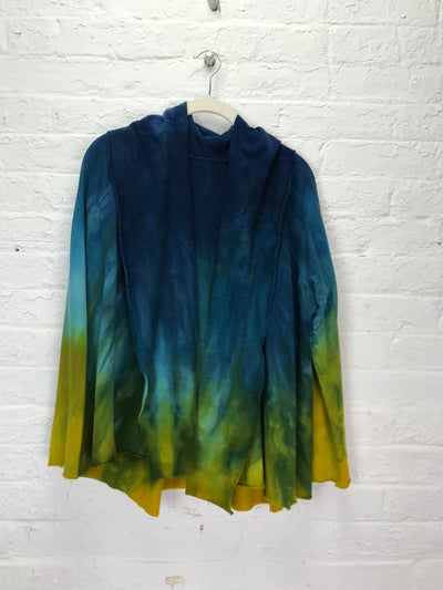 Lightweight Fleece Swing Jacket in Underwater Ombre - Cloud Candy