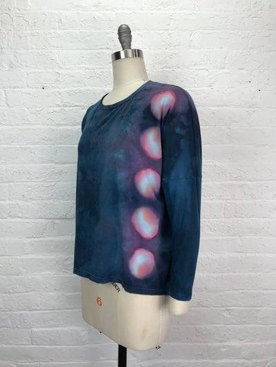 Long Sleeve Leni Top in Pink Glow Eclipse - One Size - Cloud Candy