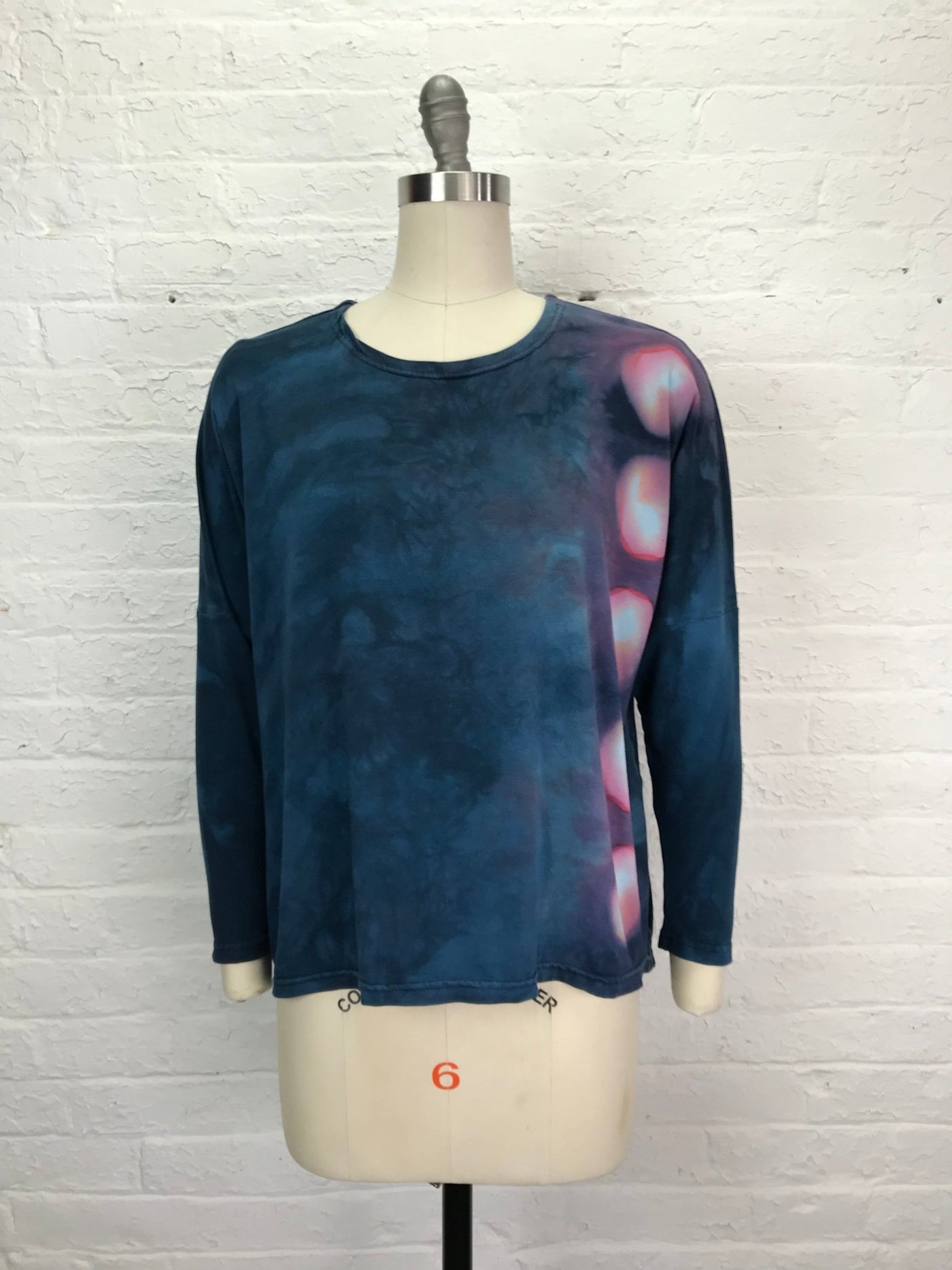 Long Sleeve Leni Top in Pink Glow Eclipse - One Size - Cloud Candy