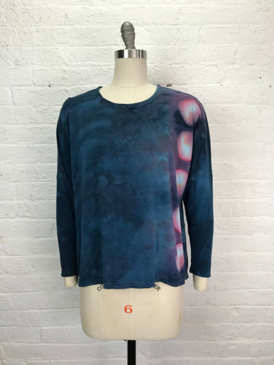 Long Sleeve Leni Top in Pink Glow Eclipse - One Size - Cloud Candy