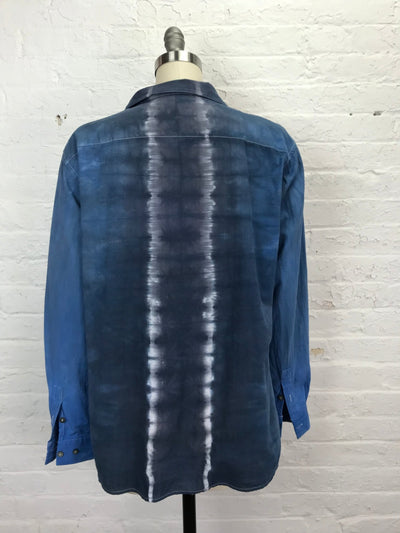 Men's Buttonup in Indigo Road - Cloud Candy