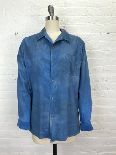 Men's Buttonup in Indigo Road - Cloud Candy
