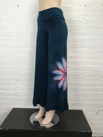 Quintuple Ruffle Spanish Pant in Pink Pinwheel Blossom - Medium - Cloud Candy
