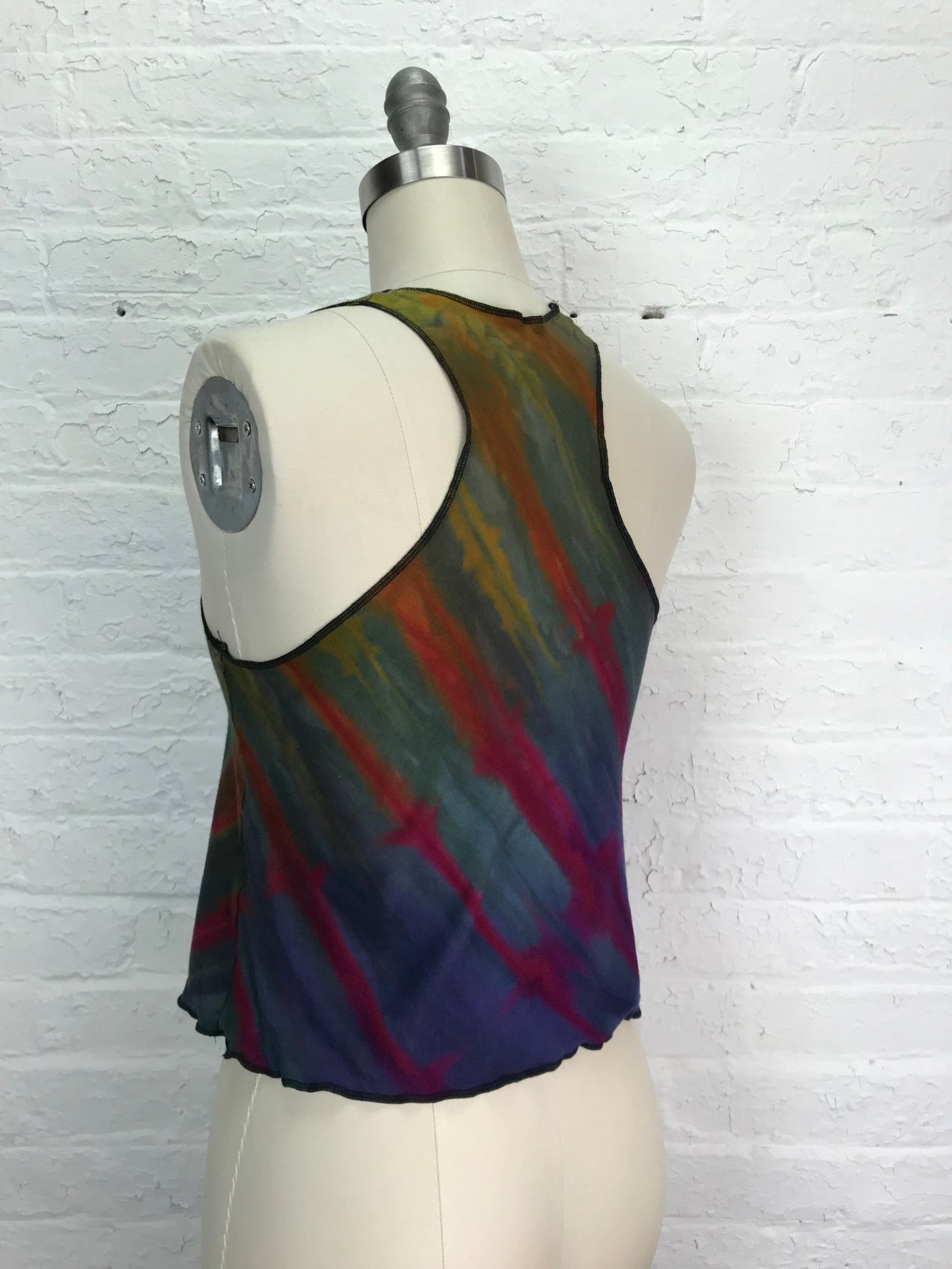 Racerback Tank in Cosmic Garden – Hand - Dyed Bamboo Cotton - Small - Cloud Candy