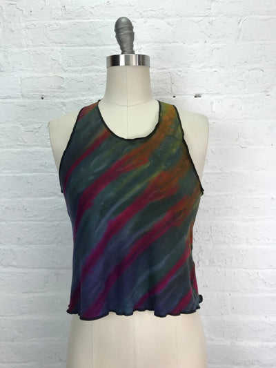 Racerback Tank in Cosmic Garden – Hand - Dyed Bamboo Cotton - Small - Cloud Candy