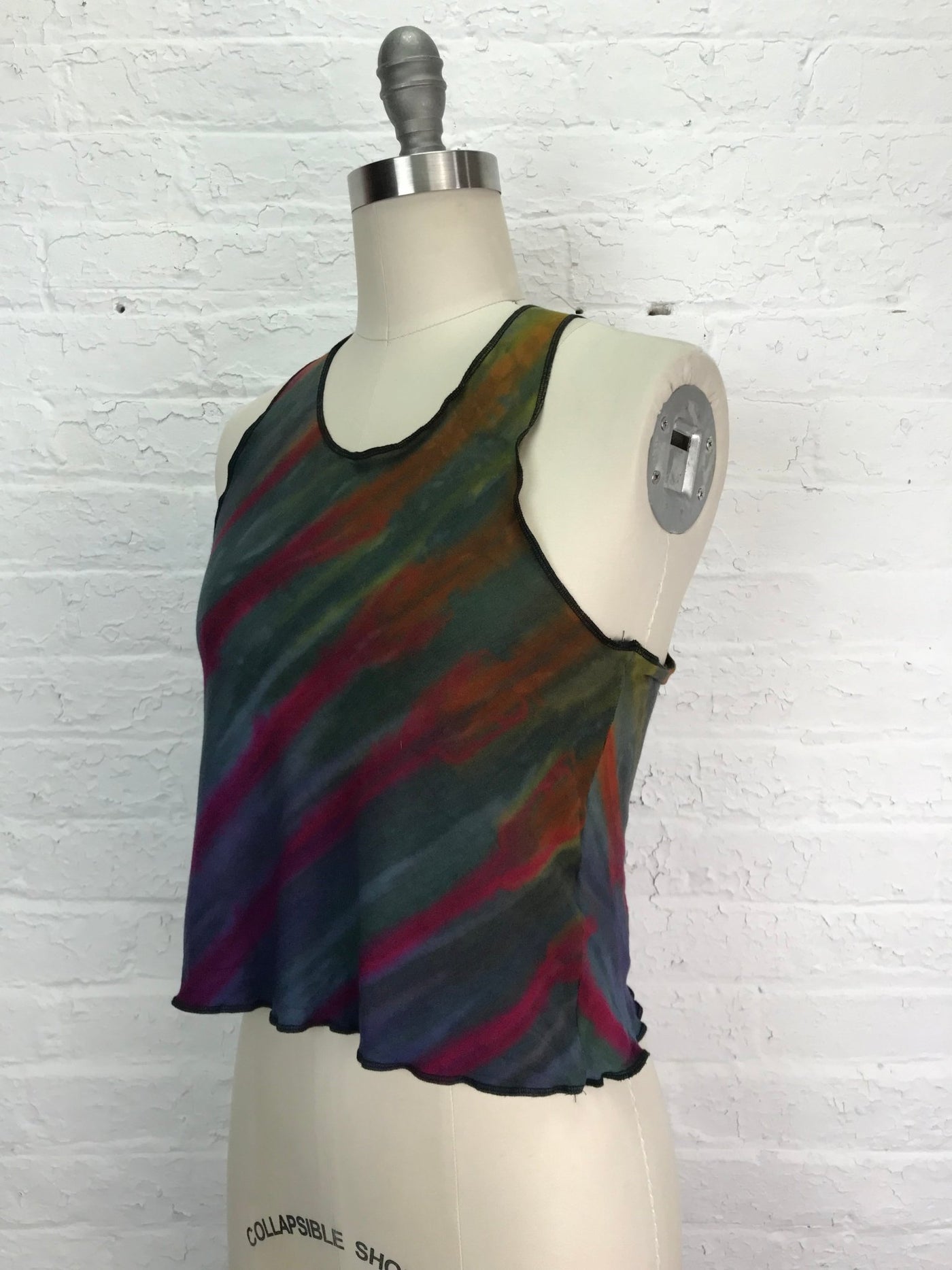 Racerback Tank in Cosmic Garden – Hand - Dyed Bamboo Cotton - Small - Cloud Candy
