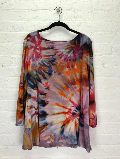 Rose 3/4 Sleeve Top in Autumn Colorburst - Cloud Candy