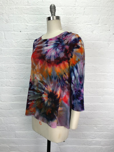 Rose 3/4 Sleeve Top in Autumn Colorburst - Cloud Candy