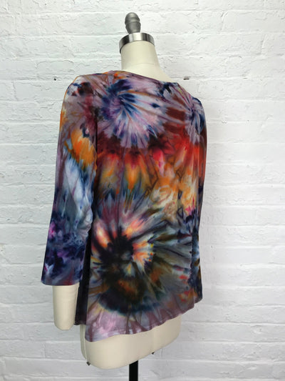 Rose 3/4 Sleeve Top in Autumn Colorburst - Cloud Candy