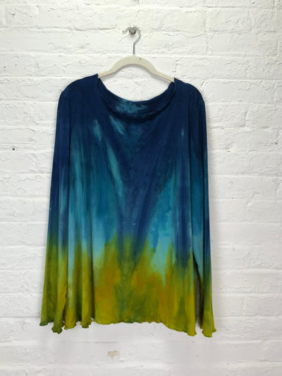 Rose Long Sleeve Top in Underwater Ombre - Cloud Candy