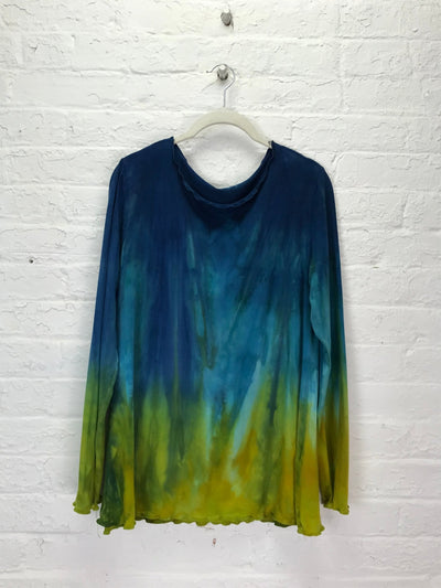 Rose Long Sleeve Top in Underwater Ombre - Cloud Candy