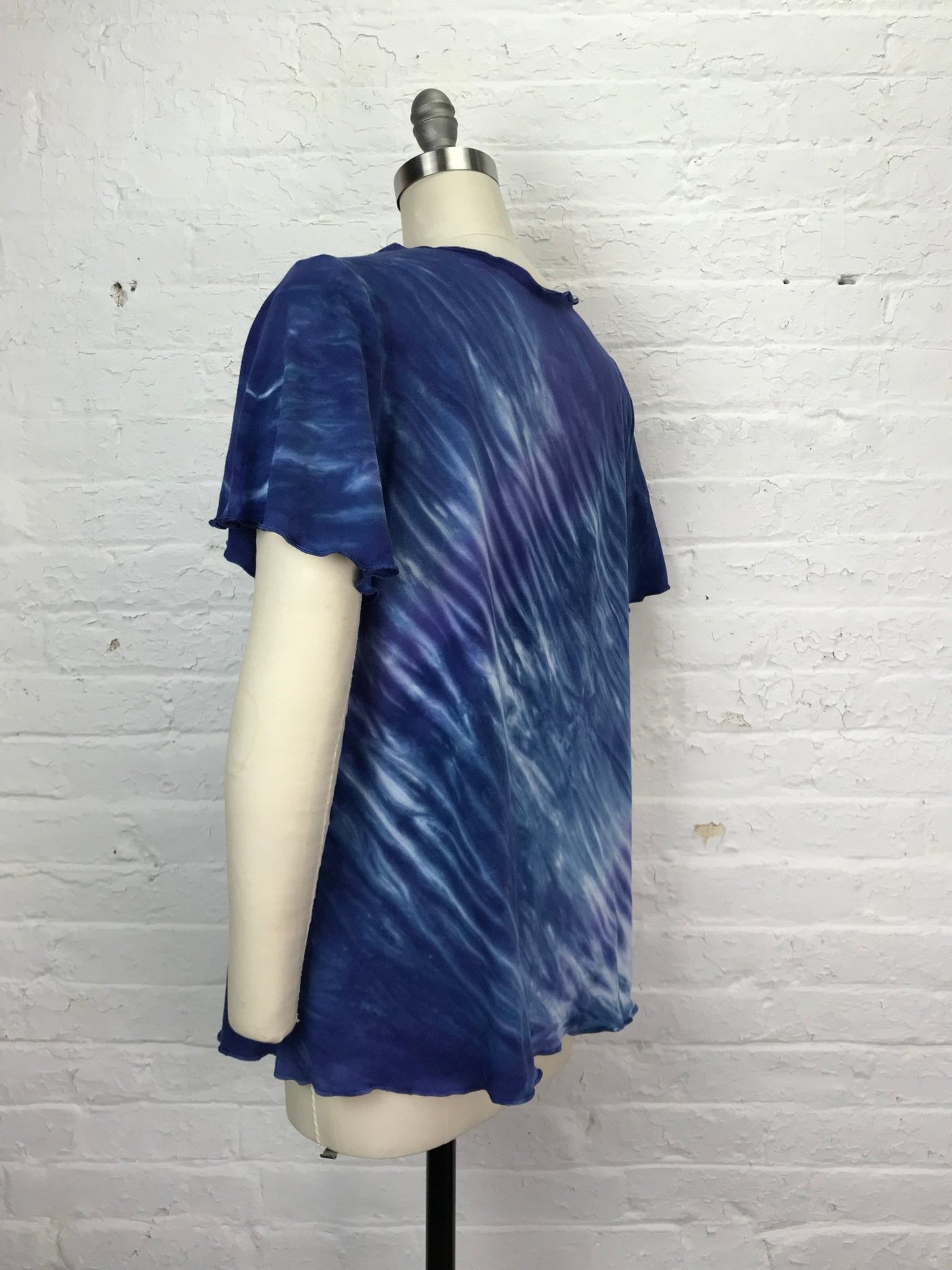 Rose Top with Flounce Sleeve in Blue Wave - Cloud Candy