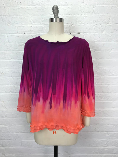 Roselle Top in Hot Hibiscus - Cloud Candy