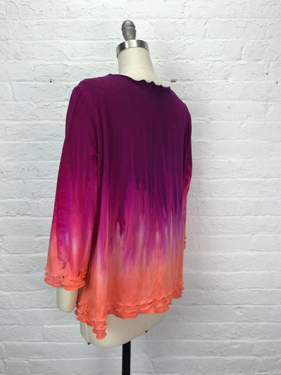 Roselle Top in Hot Hibiscus - Cloud Candy