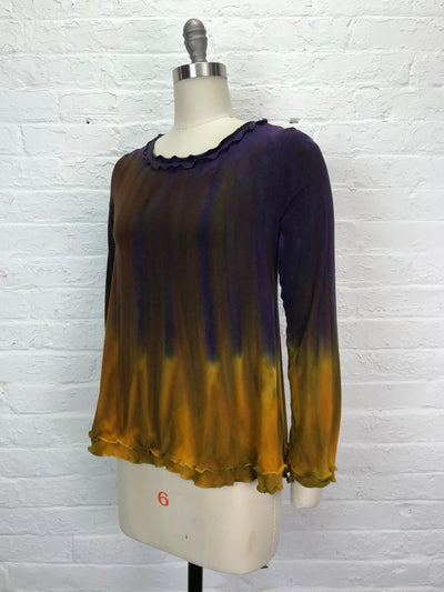 Roselle Top in Purple and Gold - Cloud Candy