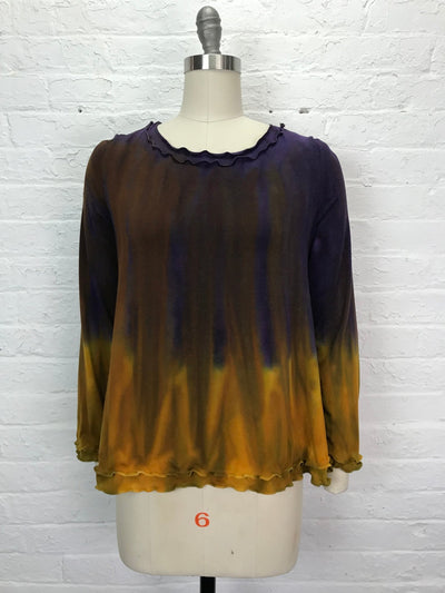 Roselle Top in Purple and Gold - Cloud Candy
