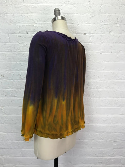 Roselle Top in Purple and Gold - Cloud Candy
