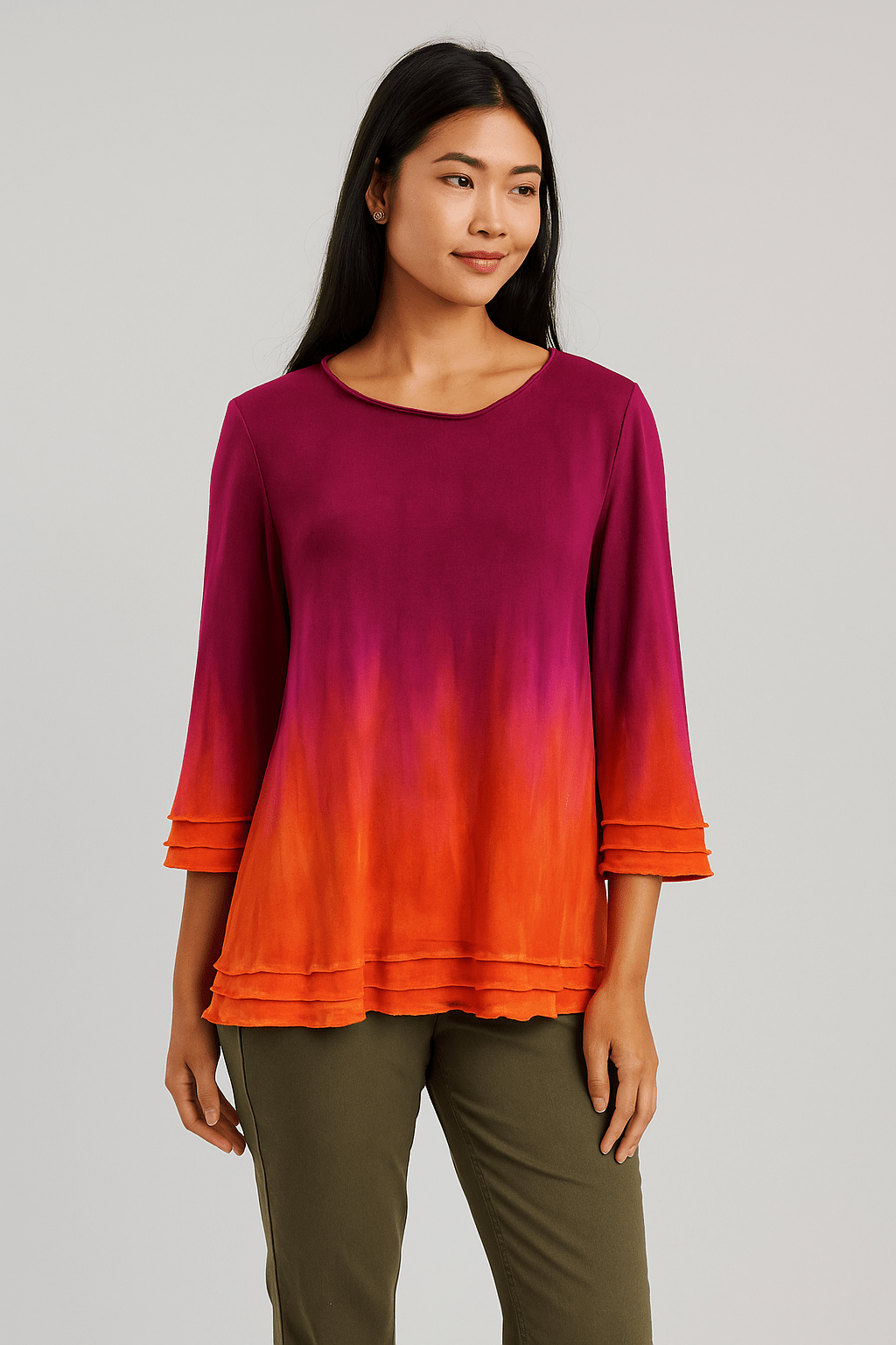 Roselle Top in Smoldering Glow - Cloud Candy