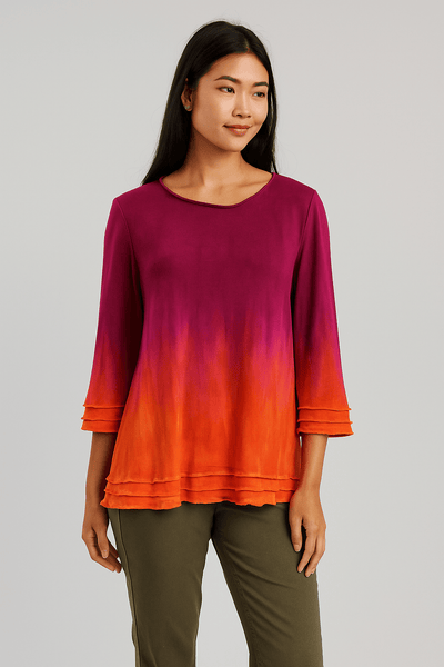 Roselle Top in Smoldering Glow - Cloud Candy