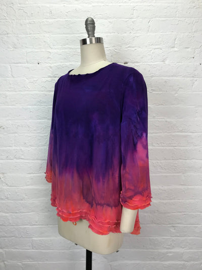 Roselle Top in Sunset Grape - Cloud Candy