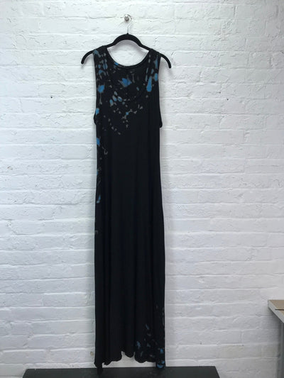 Roxy Racerback Maxi Tank Dress in Blue Hieroglyphics - Cloud Candy