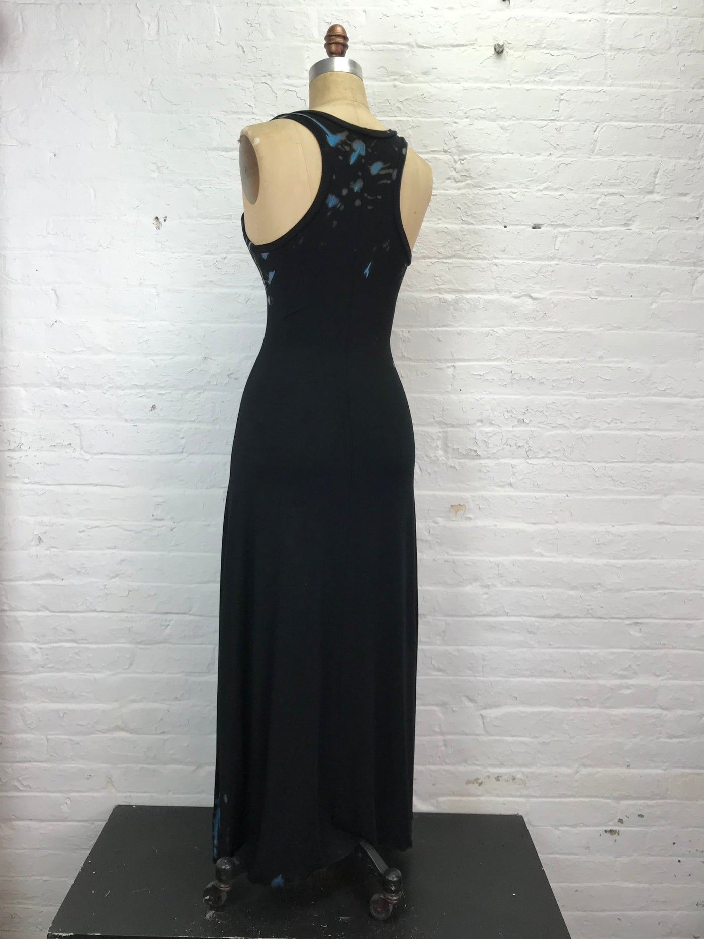 Roxy Racerback Maxi Tank Dress in Blue Hieroglyphics - Cloud Candy