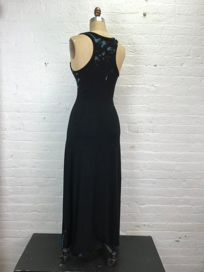Roxy Racerback Maxi Tank Dress in Blue Hieroglyphics - Cloud Candy