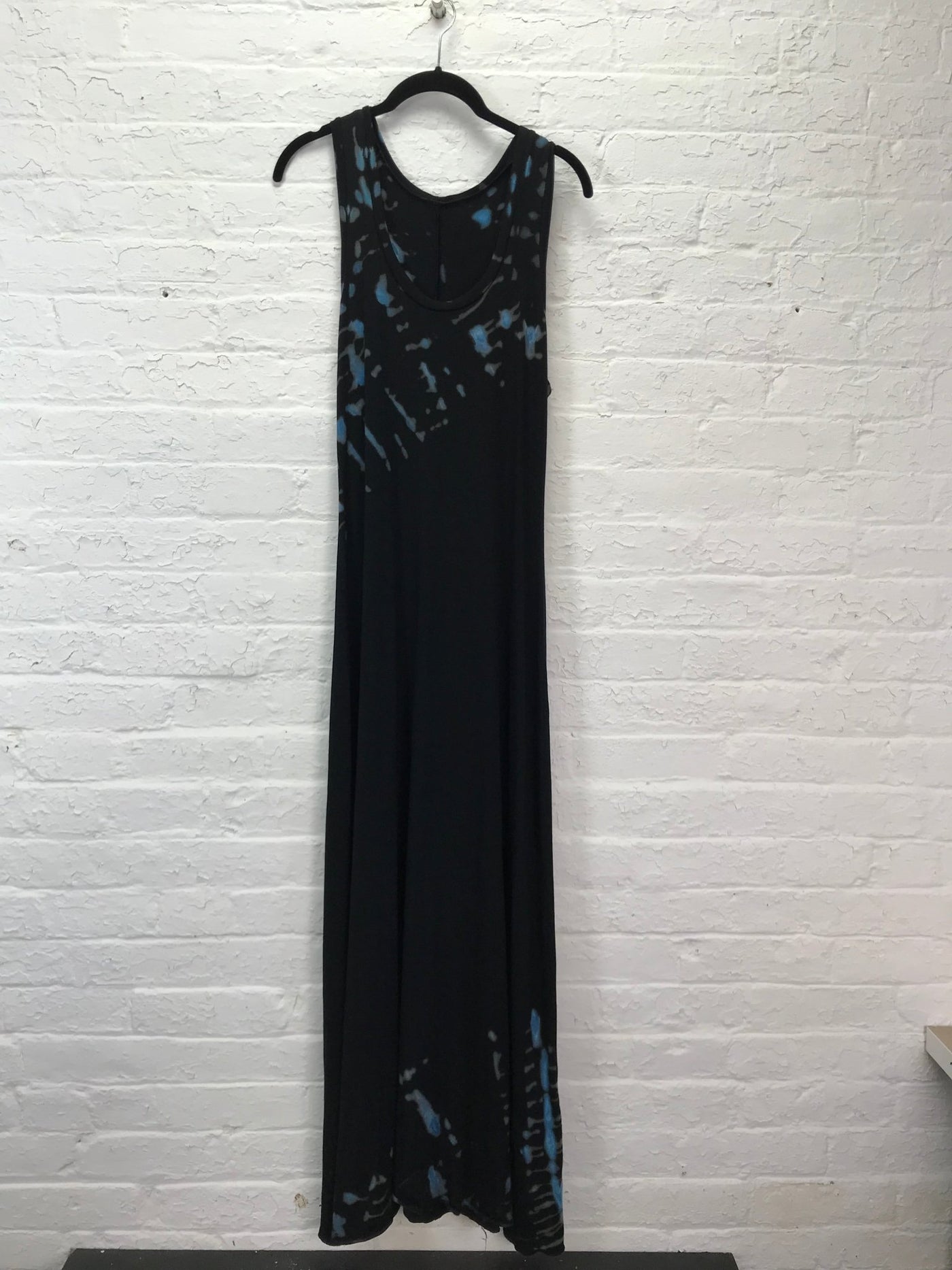 Roxy Racerback Maxi Tank Dress in Blue Hieroglyphics - Cloud Candy