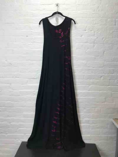 Roxy Racerback Maxi Tank Dress in Winterberry Yin Yang Hieroglyphics - Cloud Candy