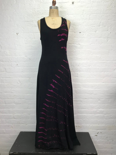 Roxy Racerback Maxi Tank Dress in Winterberry Yin Yang Hieroglyphics - Cloud Candy