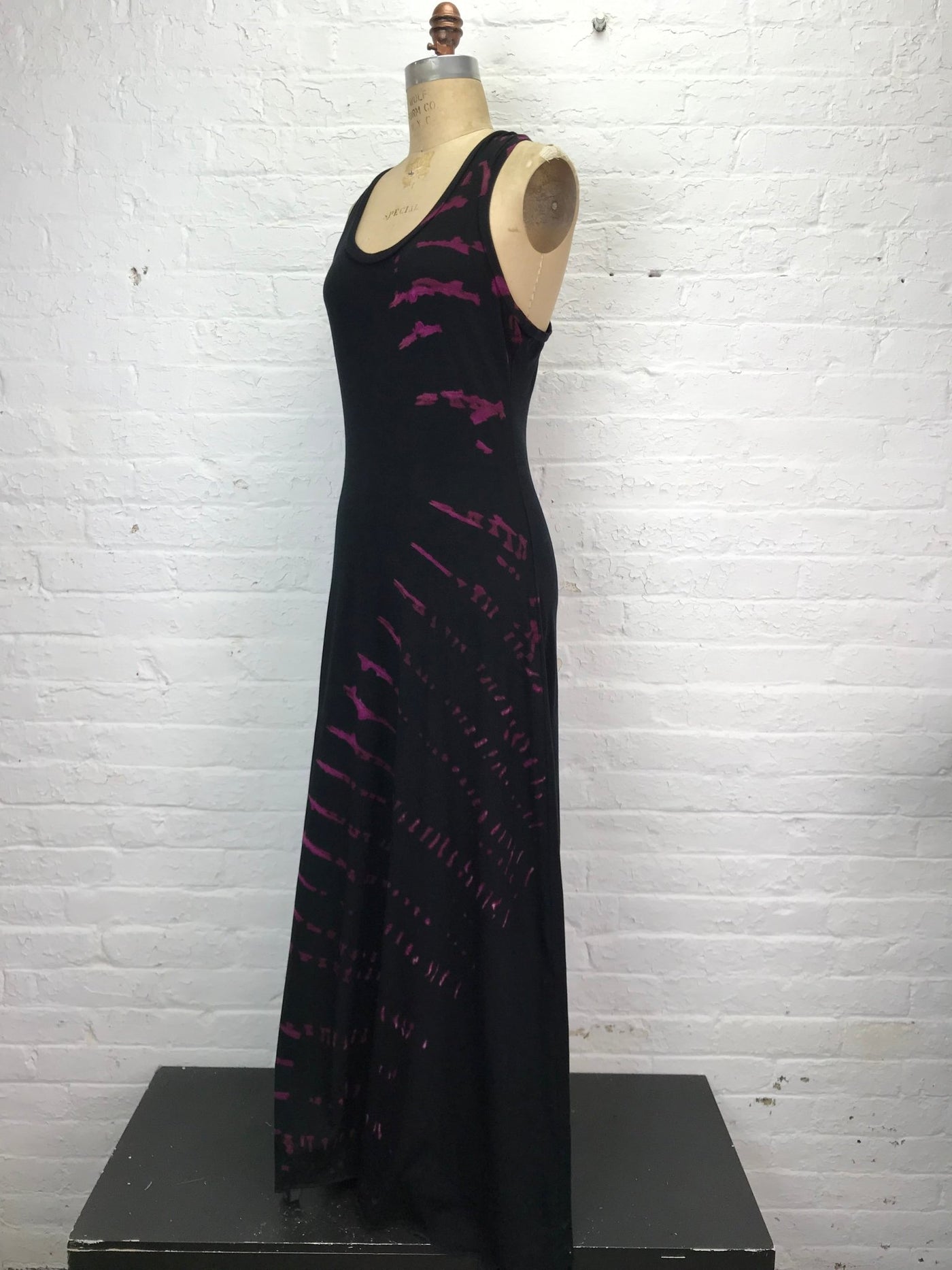 Roxy Racerback Maxi Tank Dress in Winterberry Yin Yang Hieroglyphics - Cloud Candy