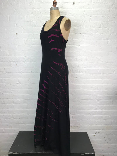 Roxy Racerback Maxi Tank Dress in Winterberry Yin Yang Hieroglyphics - Cloud Candy