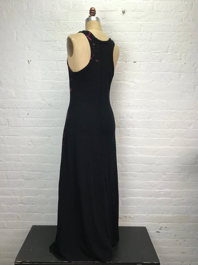 Roxy Racerback Maxi Tank Dress in Winterberry Yin Yang Hieroglyphics - Cloud Candy