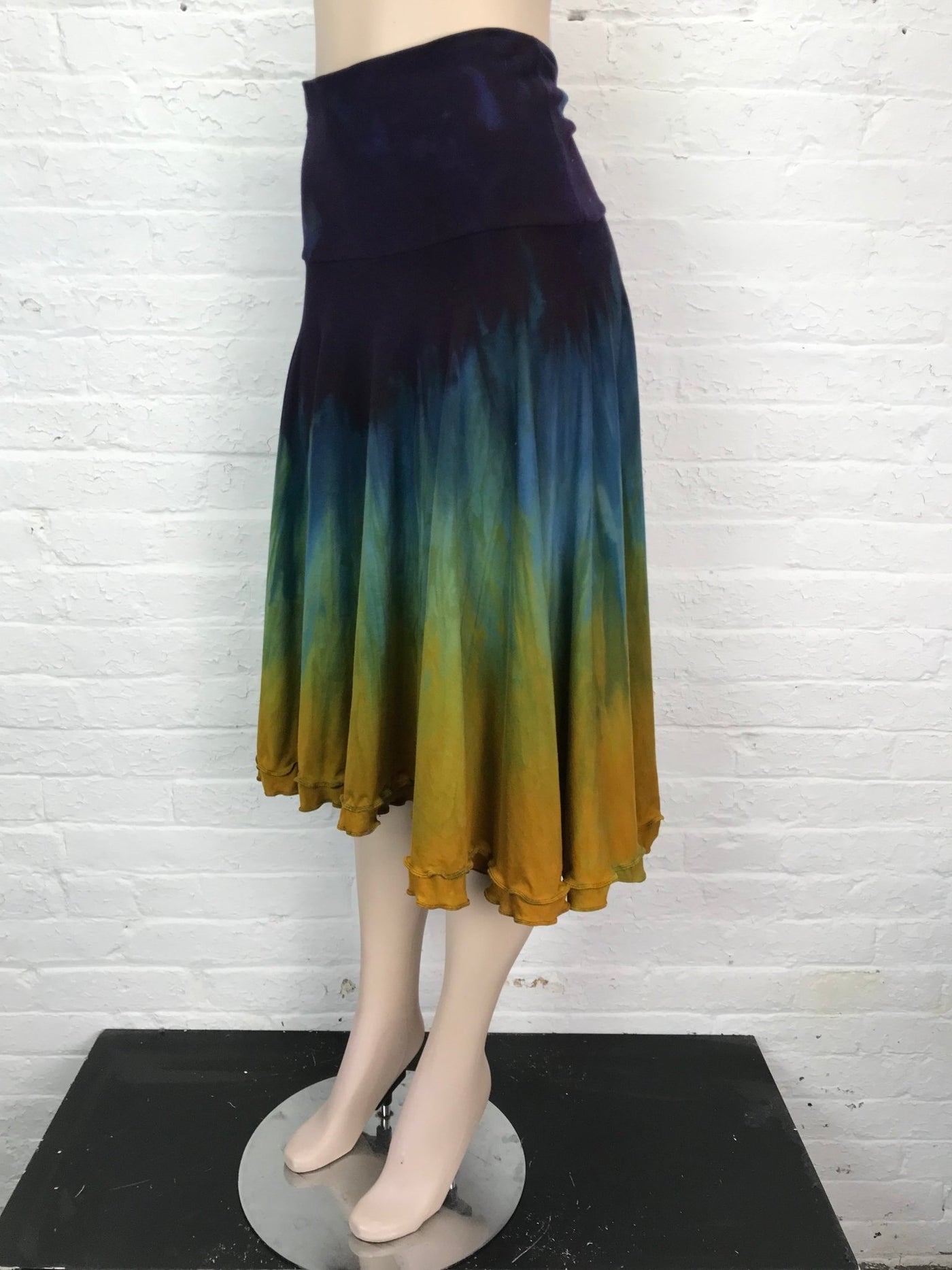 Ruffle Circle Skirt in Forest Ember - Cloud Candy